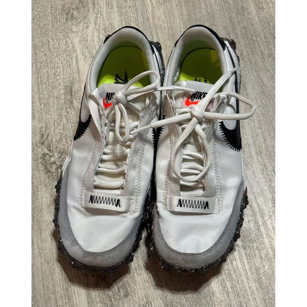 Nike Waffle Racer‎ Crater Summit White Black CT1983-106 Womens 6.5 Sneakers